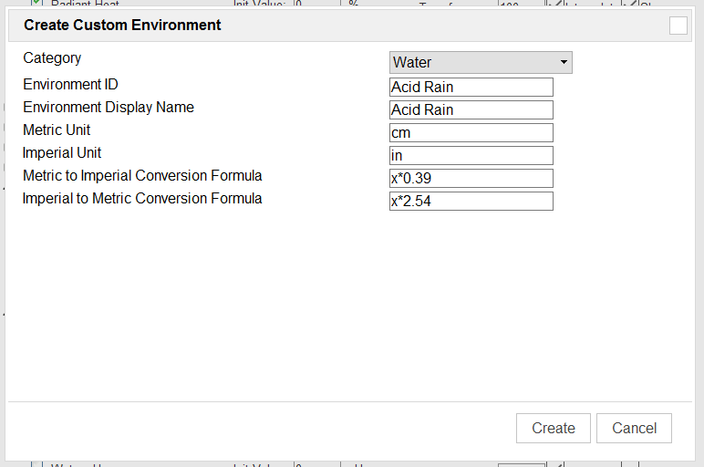 Environment Dialog Edit Mode Custom Environment