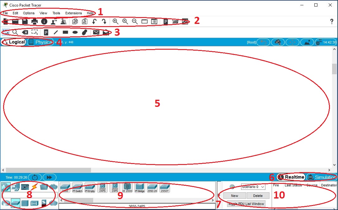 Main Packet Tracer UI