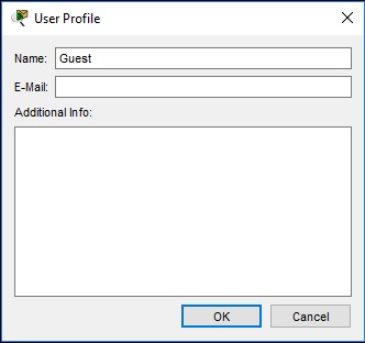 User Profile Window