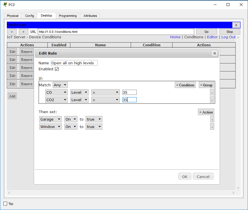 IoE Registration Server Conditions Page