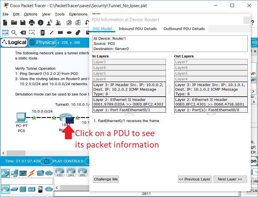 PDU Information Window