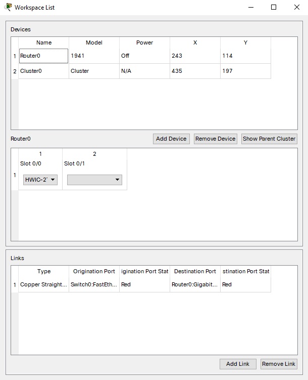 Workspace List full window